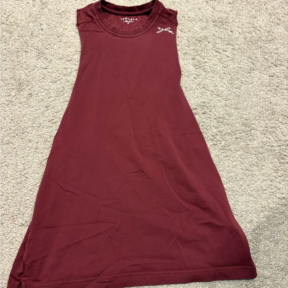 YoungLA Men's Maroon Sleeveless Shirt
